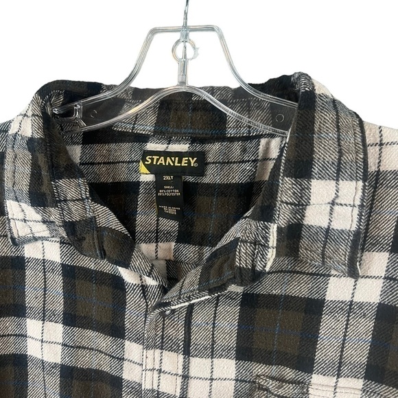STANLEY Mens Long Sleeve Soft Flannel Button Down Shirt 2XLT Tall - Picture 4 of 7